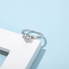 Straight arm Tang Yan's S925 silver plated platinum Moissanite diamond women's ring 50 points D-grade 4
