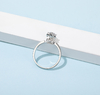Straight arm Tang Yan's S925 silver plated platinum Moissanite diamond women's ring 50 points D-grade 6