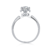 Straight arm Tang Yan's S925 silver plated platinum Moissanite diamond women's ring 50 points D-grade 1