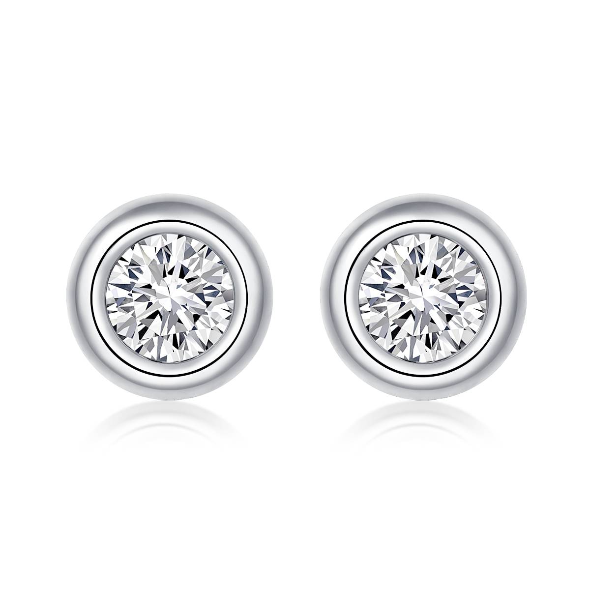 Bubble Series S925 Silver Plated Platinum Moissanite Pendant Earnail Bracelet Set