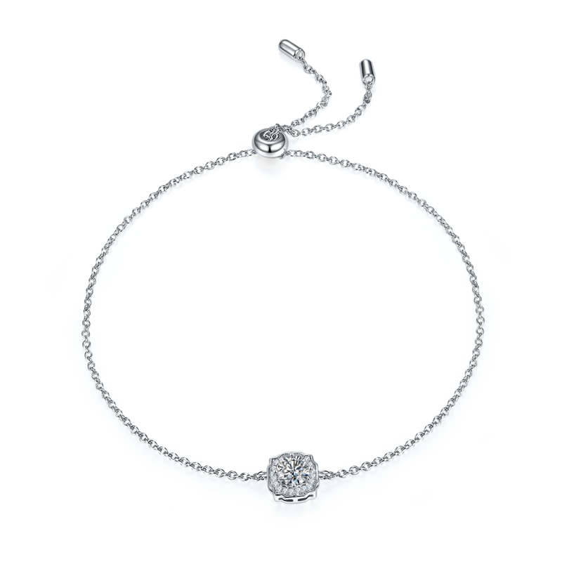 Classic海瑞S925银镀白金MoissanitePendantStud Earring套装