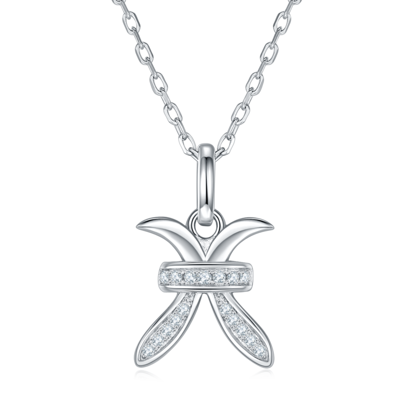 Pisces Moissanite Diamond Necklace from the Twelve Constellations Series