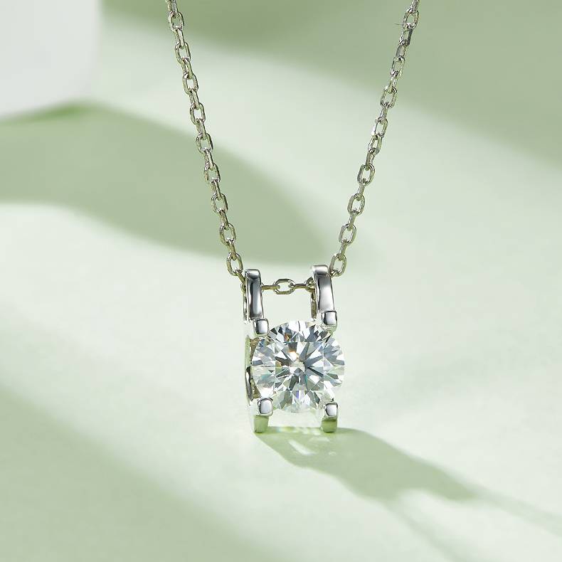 Classic牛头S925银镀白金MoissanitePendantStud Earring套装
