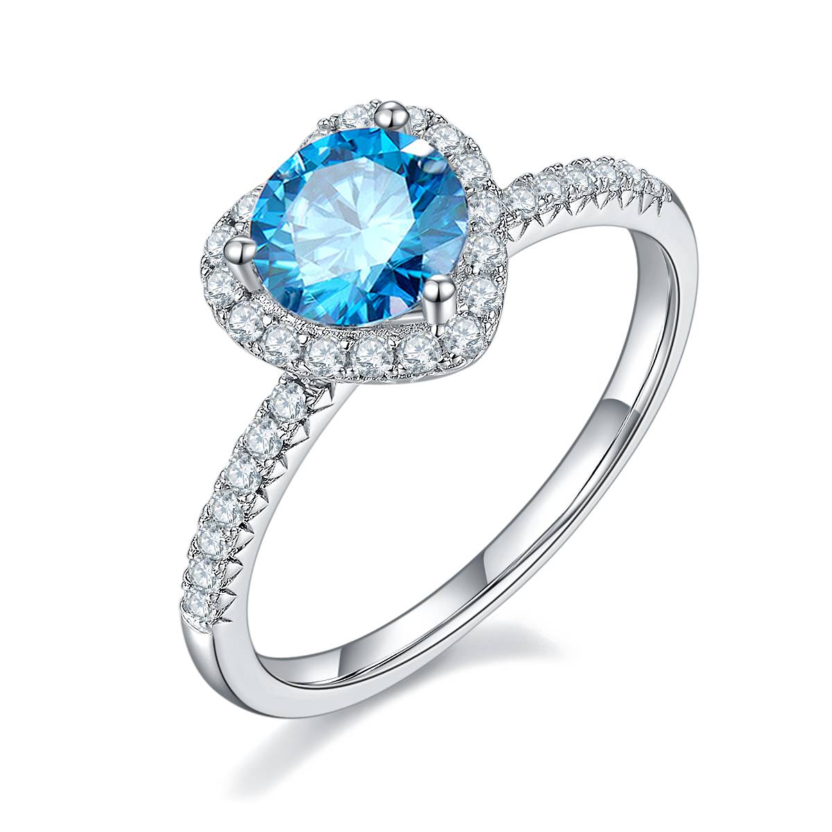 Dedicated S925 Silver Plated Platinum Moissanite Women's Ring 1 Carat D-Class