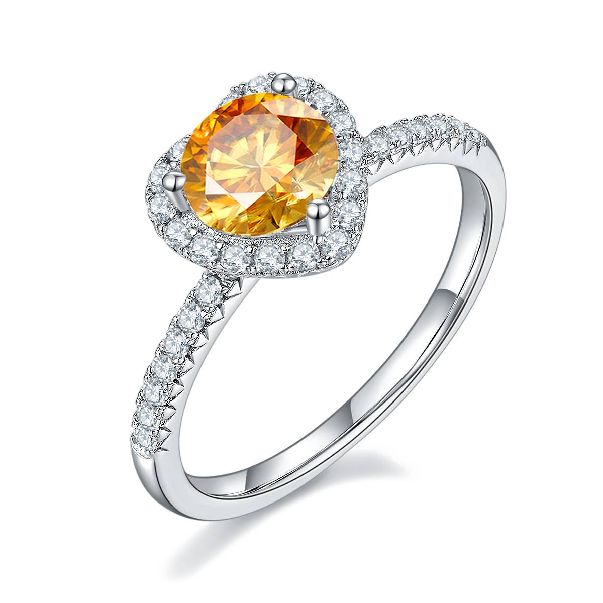 Dedicated S925 Silver Plated Platinum Moissanite Women's Ring 1 Carat D-Class