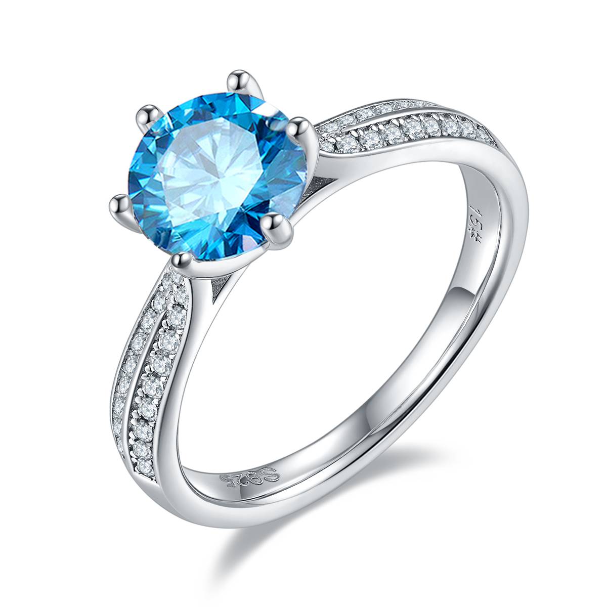 Starlight Queen S925 Silver Plated Platinum Moissanite Diamond Women's Ring 1.5 Carat D-Class