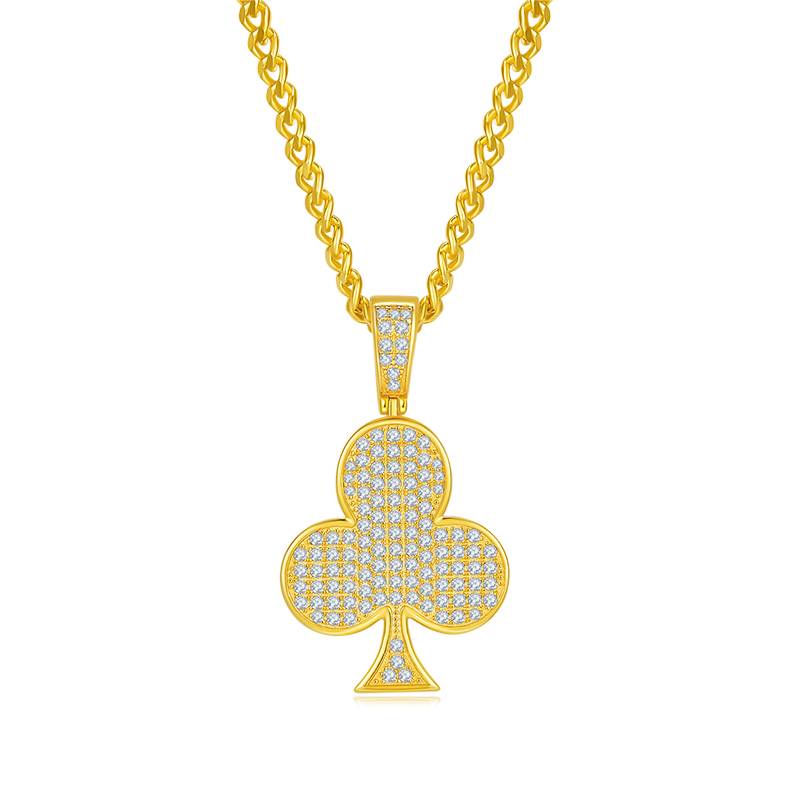 梅花嘻哈NecklaceS925银PendantMoissanite厘石D级0.92ct