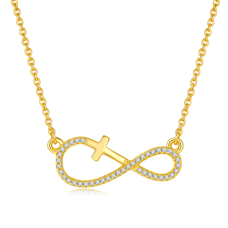 Cross Unlimited Love Pendant S925 Silver Moissanite Grade D 0.17CT