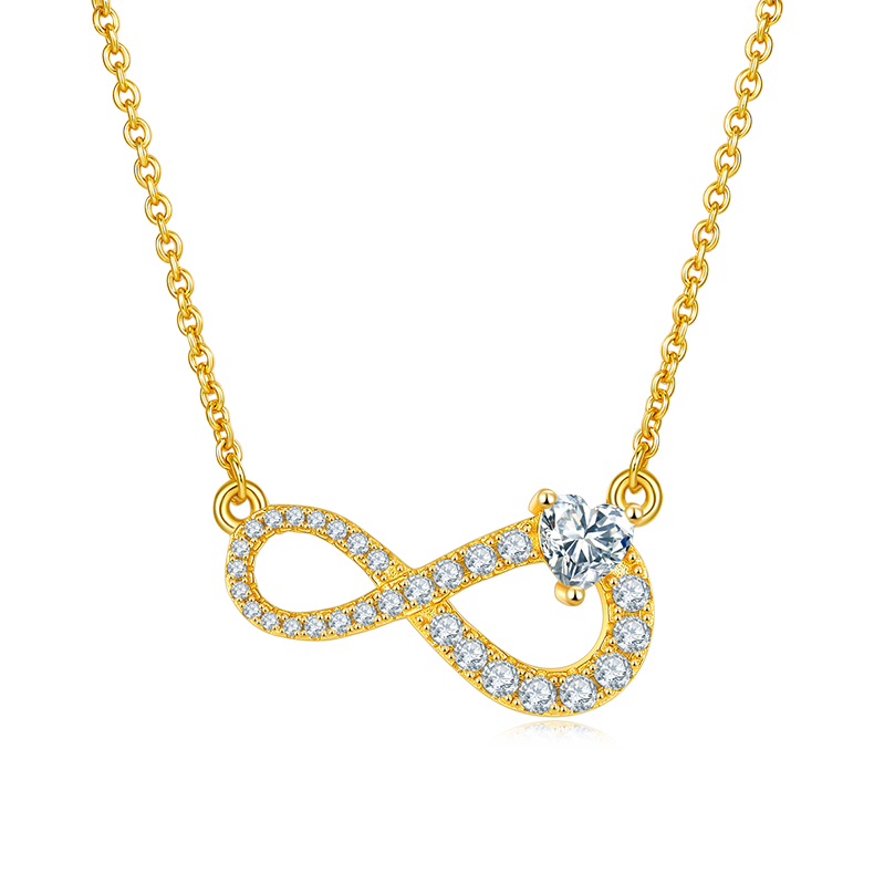心形无限的爱PendantS925银Moissanite厘石D级0.91ct