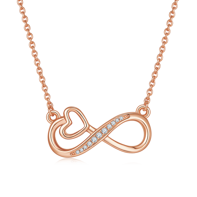 空心无限的爱PendantS925银Moissanite厘石D级0.1ct