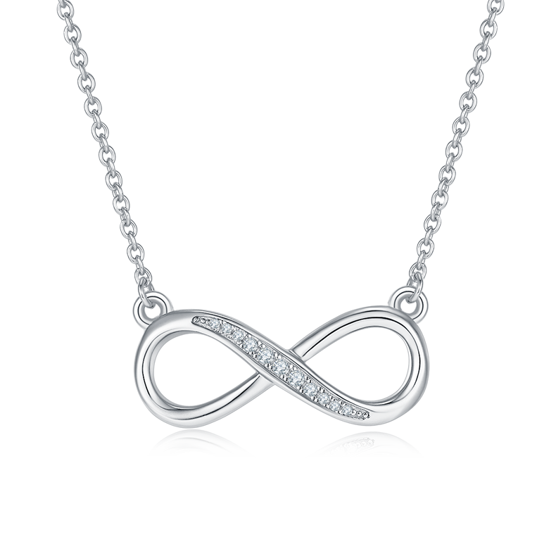 Jane Eyre Unlimited Love Pendant S925 Silver Moissanite Grade D 0.1CT