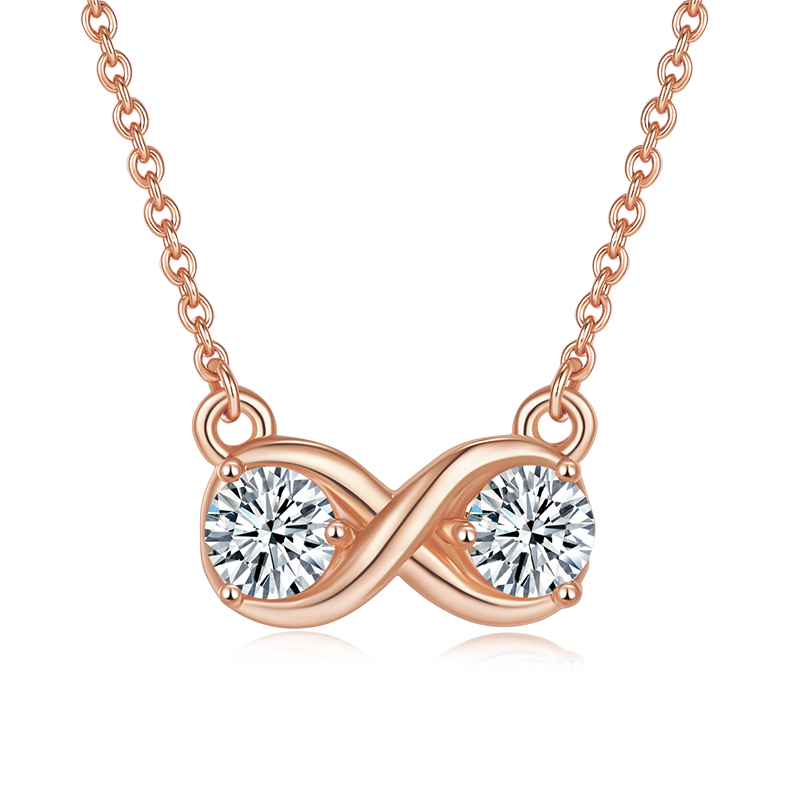 双环无限的爱PendantS925银Moissanite厘石D级1.0ct