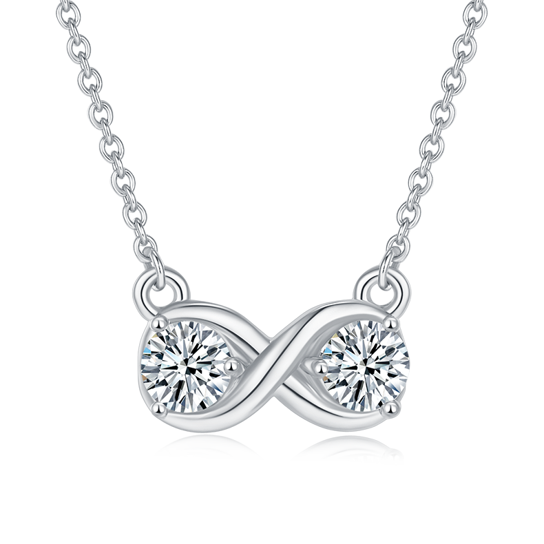 双环无限的爱PendantS925银Moissanite厘石D级1.0ct