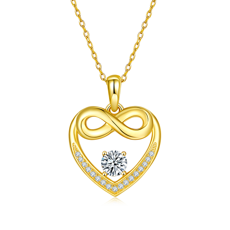 圆底无限的爱吊坠S925银莫桑钻厘石D级0.6CT