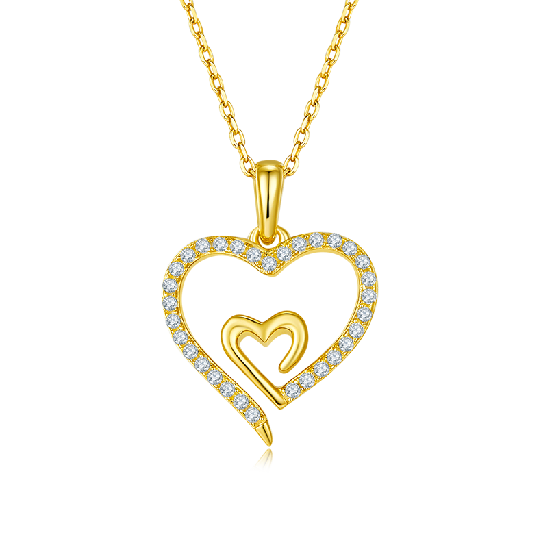 Zangxin Love Pendant S925 Silver Moissanite Grade D 0.32CT
