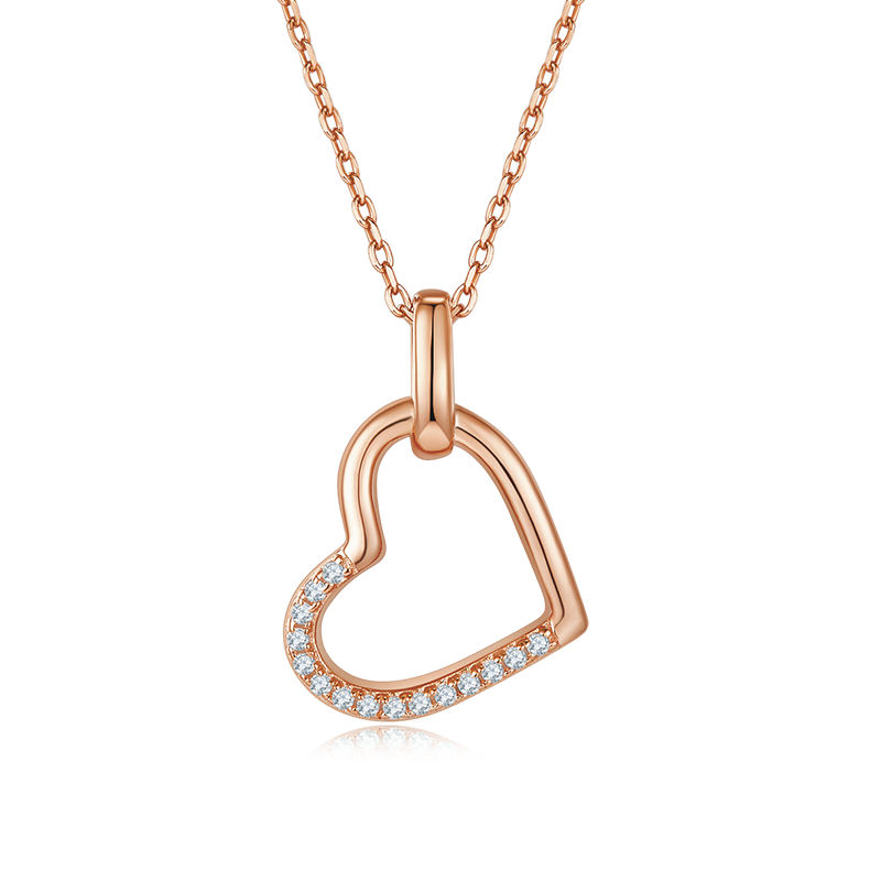 Xuanxin Love Pendant S925 Silver Moissanite Grade D 0.1CT