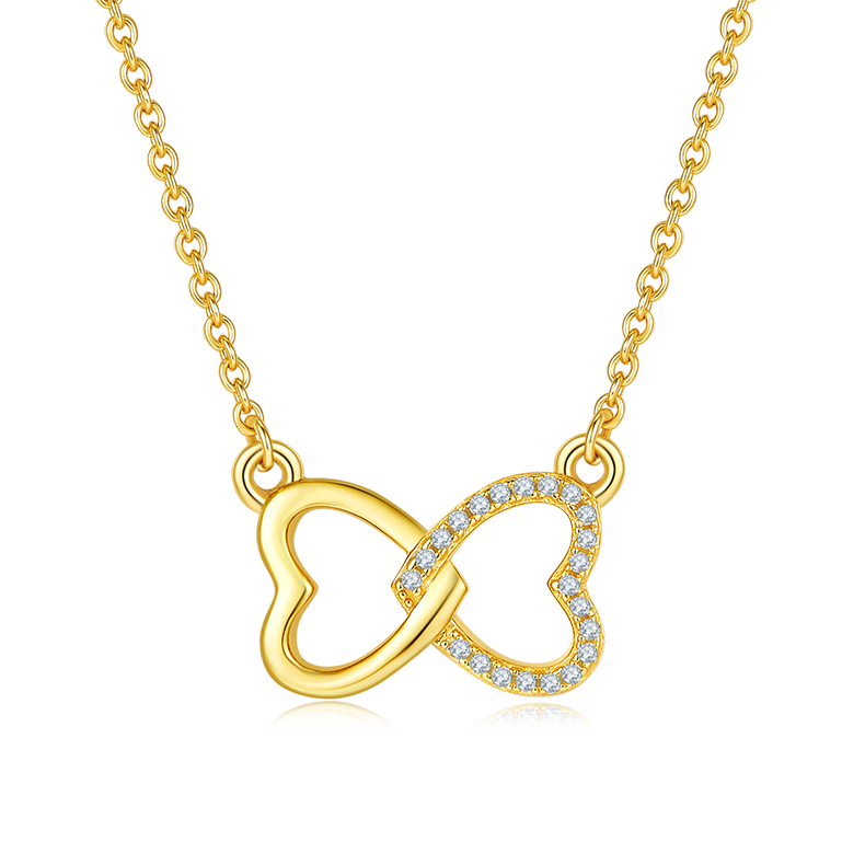 比芯爱心PendantS925银Moissanite厘石D级0.1ct