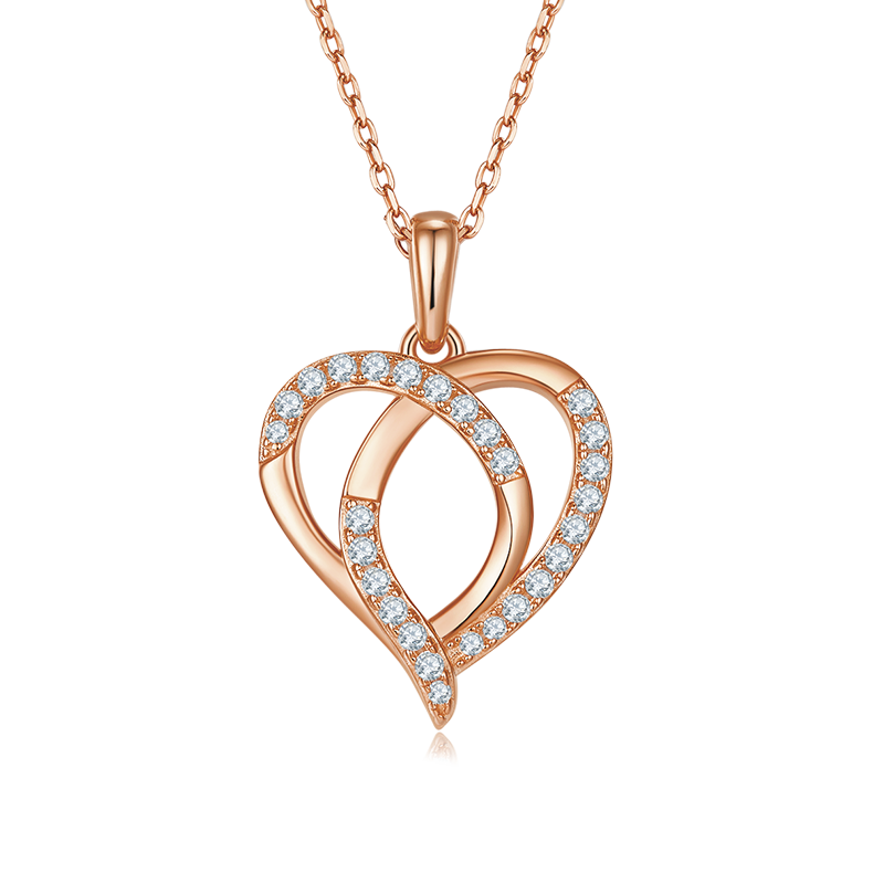 Jiaoxin Love Pendant S925 Silver Moissanite Grade D 0.38CT