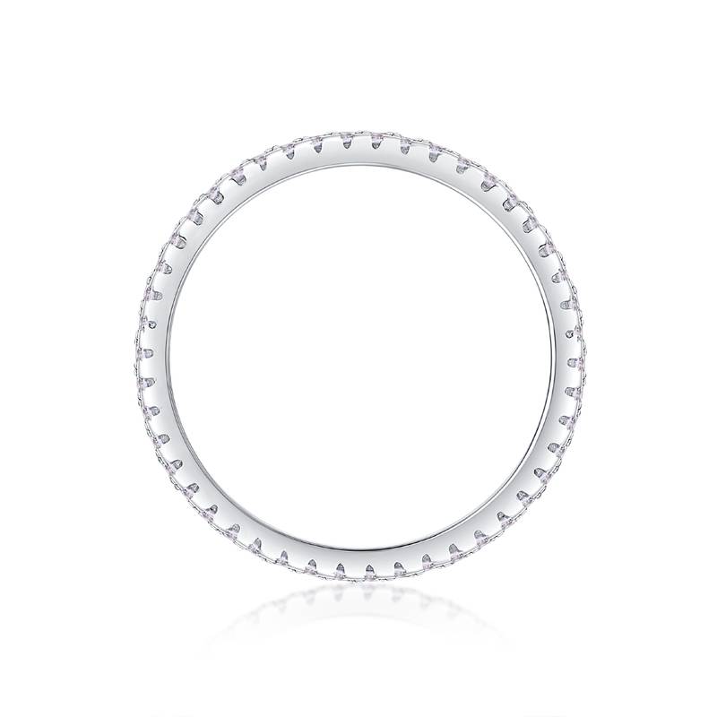 R13250款S925银镀18K白金Women's RingMoissanite厘石1.1ct