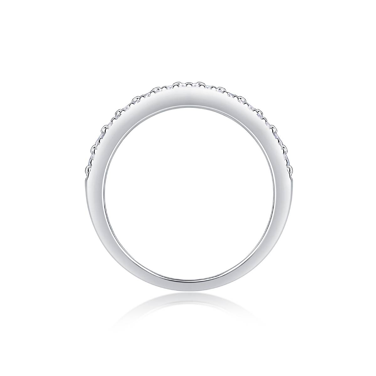 R13317款S925银镀18K白金Women's RingMoissanite厘石1.068ct