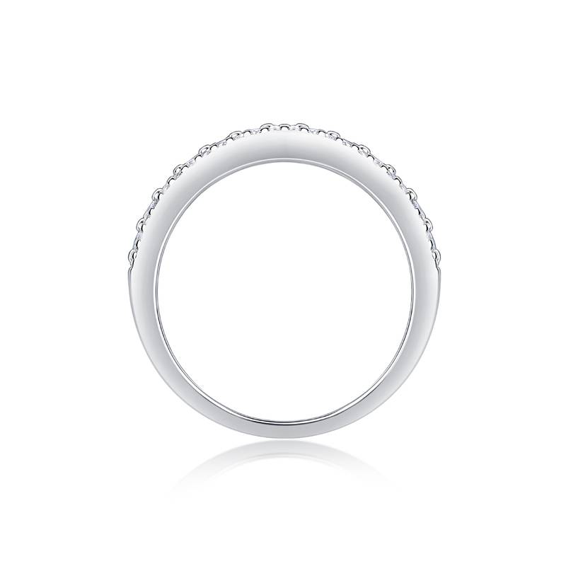 R13317款S925银镀18K白金Women's RingMoissanite厘石1.068ct