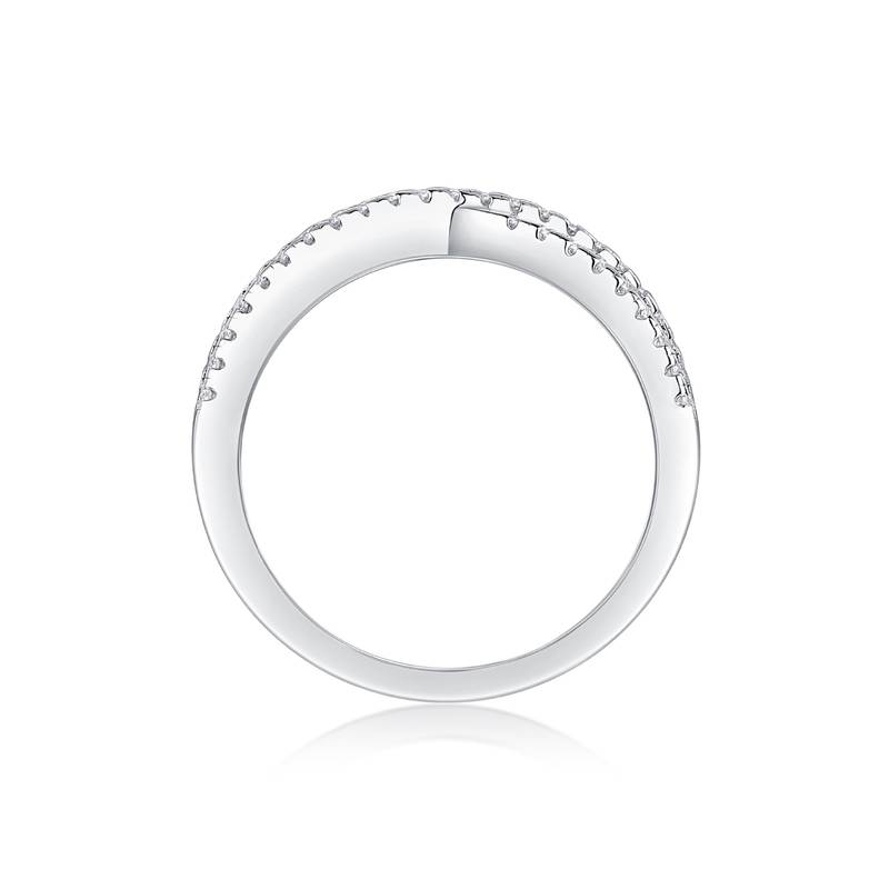 R13178款S925银镀18K白金Women's RingMoissanite厘石0.246ct