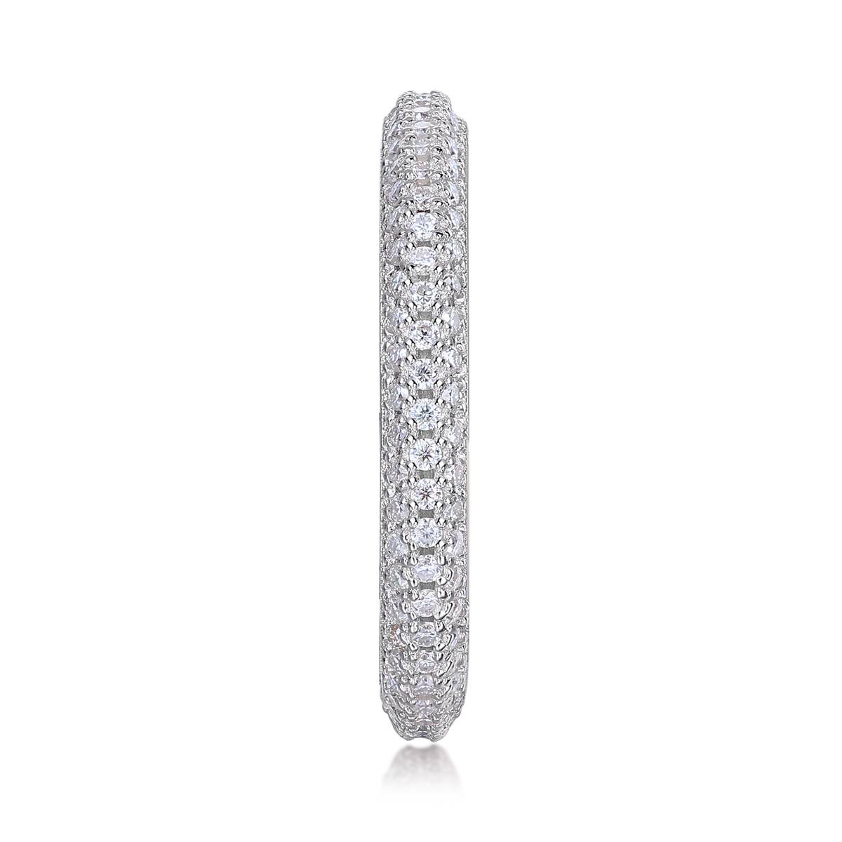 R12964款S925银镀18K白金Women's RingMoissanite厘石0.765ct