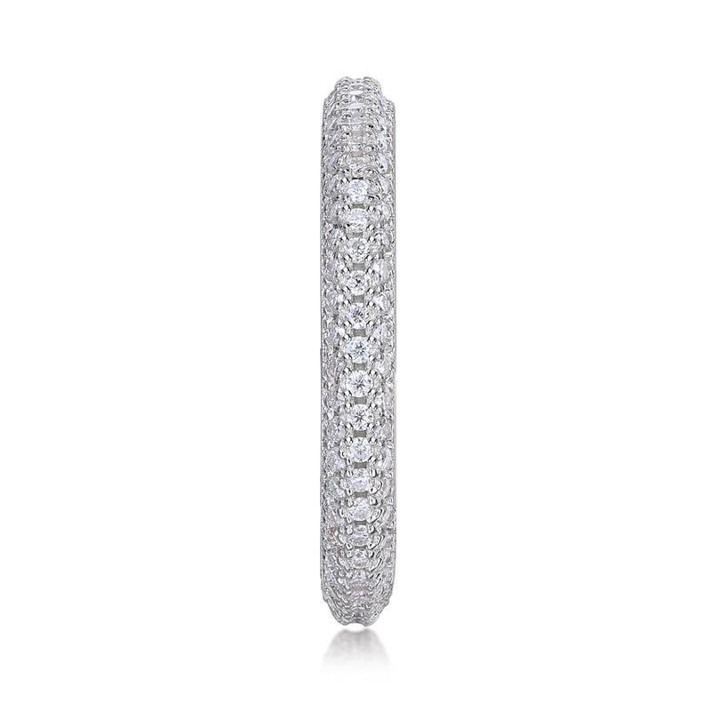 R12964款S925银镀18K白金Women's RingMoissanite厘石0.765ct
