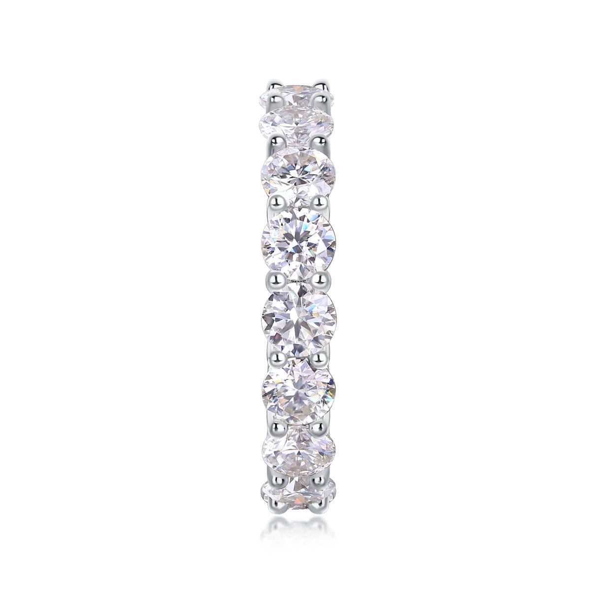 R12969款S925银镀18K白金Women's RingMoissanite5.1ct