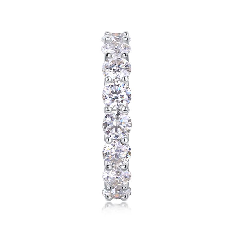 R12969款S925银镀18K白金Women's RingMoissanite5.1ct