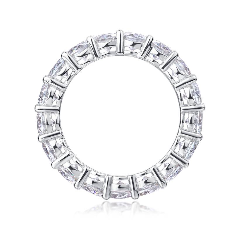 R12969款S925银镀18K白金Women's RingMoissanite5.1ct