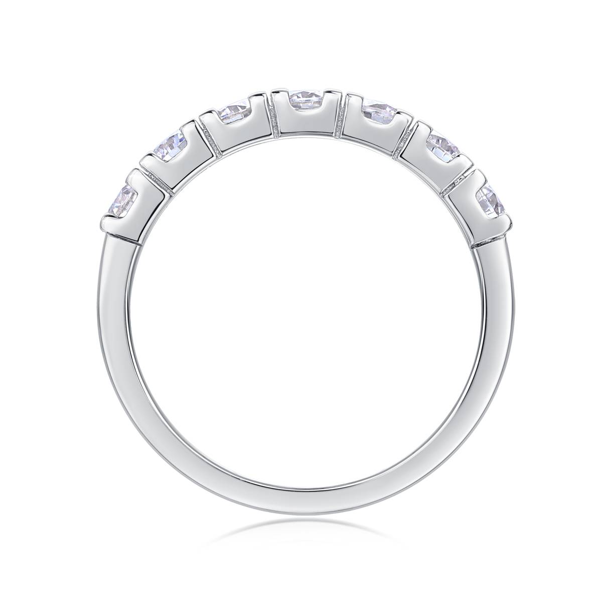 R12961款S925银镀18K白金Women's RingMoissanite厘石0.7ct