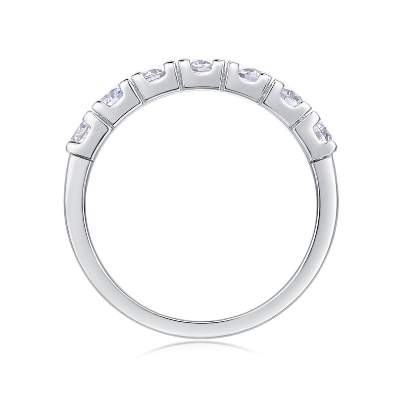 R12961款S925银镀18K白金Women's RingMoissanite厘石0.7ct