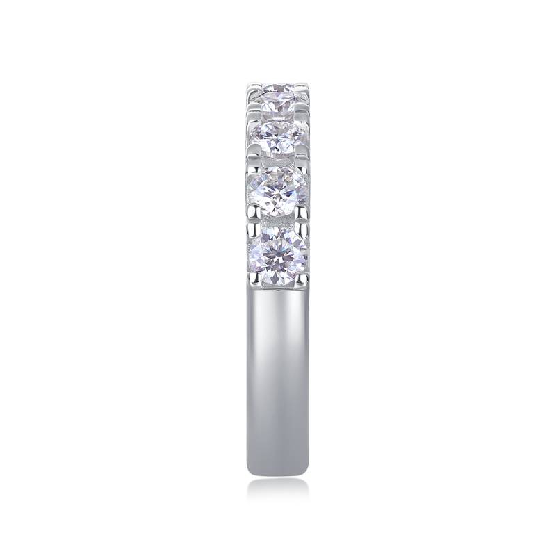 R12961款S925银镀18K白金Women's RingMoissanite厘石0.7ct