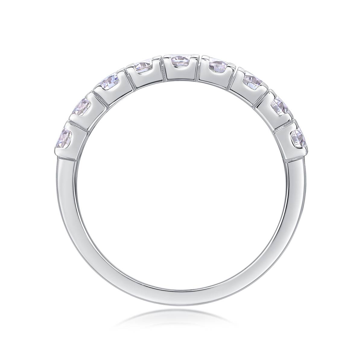 R12960款S925银镀18K白金Women's RingMoissanite厘石1.08ct