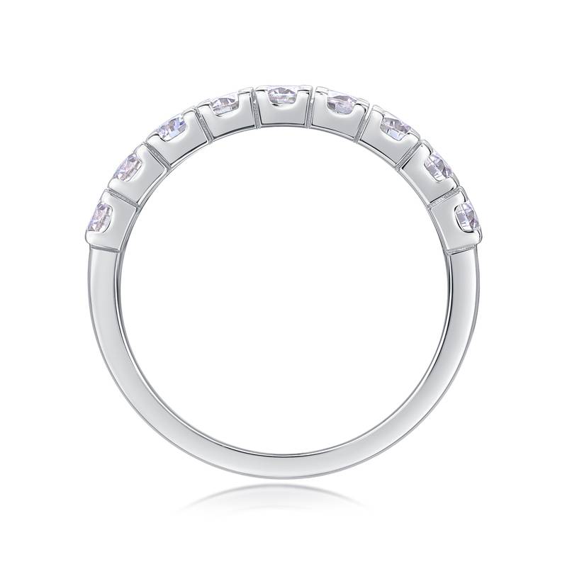 R12960款S925银镀18K白金女戒莫桑钻厘石1.08CT