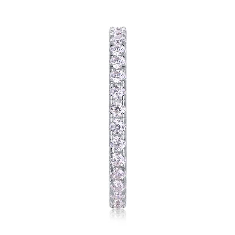 R13007款S925银镀18K白金Women's RingMoissanite厘石0.6ct