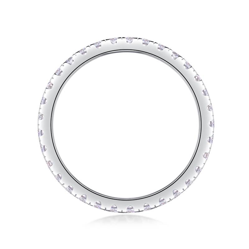 R13007款S925银镀18K白金Women's RingMoissanite厘石0.6ct