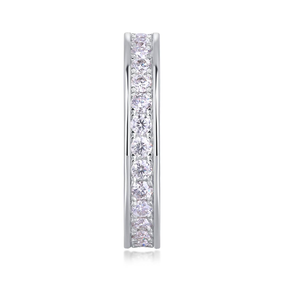 R13018款S925银镀18K白金Women's RingMoissanite厘石0.9ct