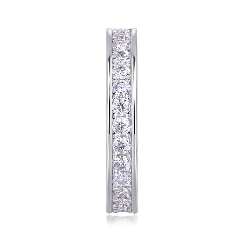 R13018款S925银镀18K白金Women's RingMoissanite厘石0.9ct