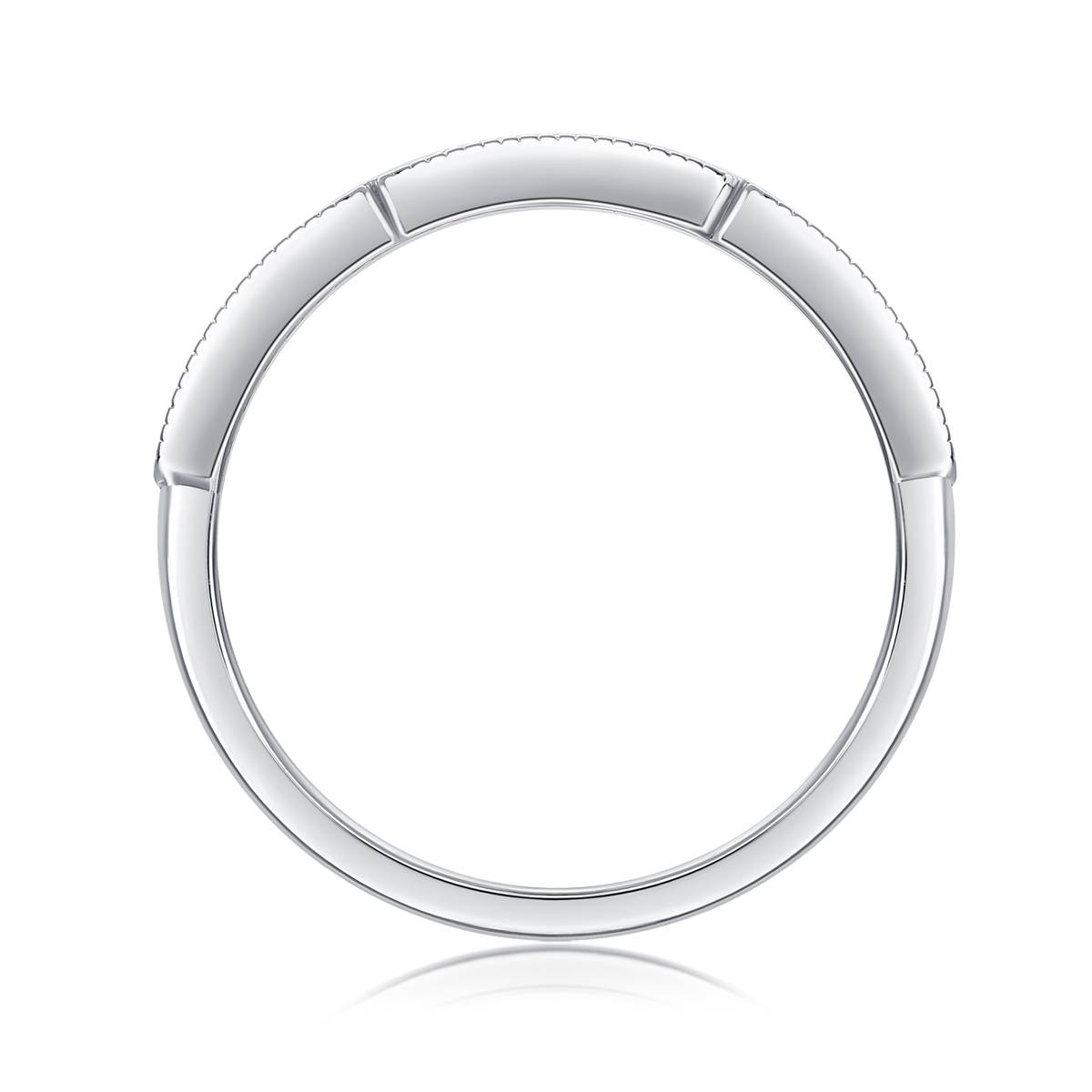 R13060款S925银镀18K白金Women's RingMoissanite厘石0.144ct