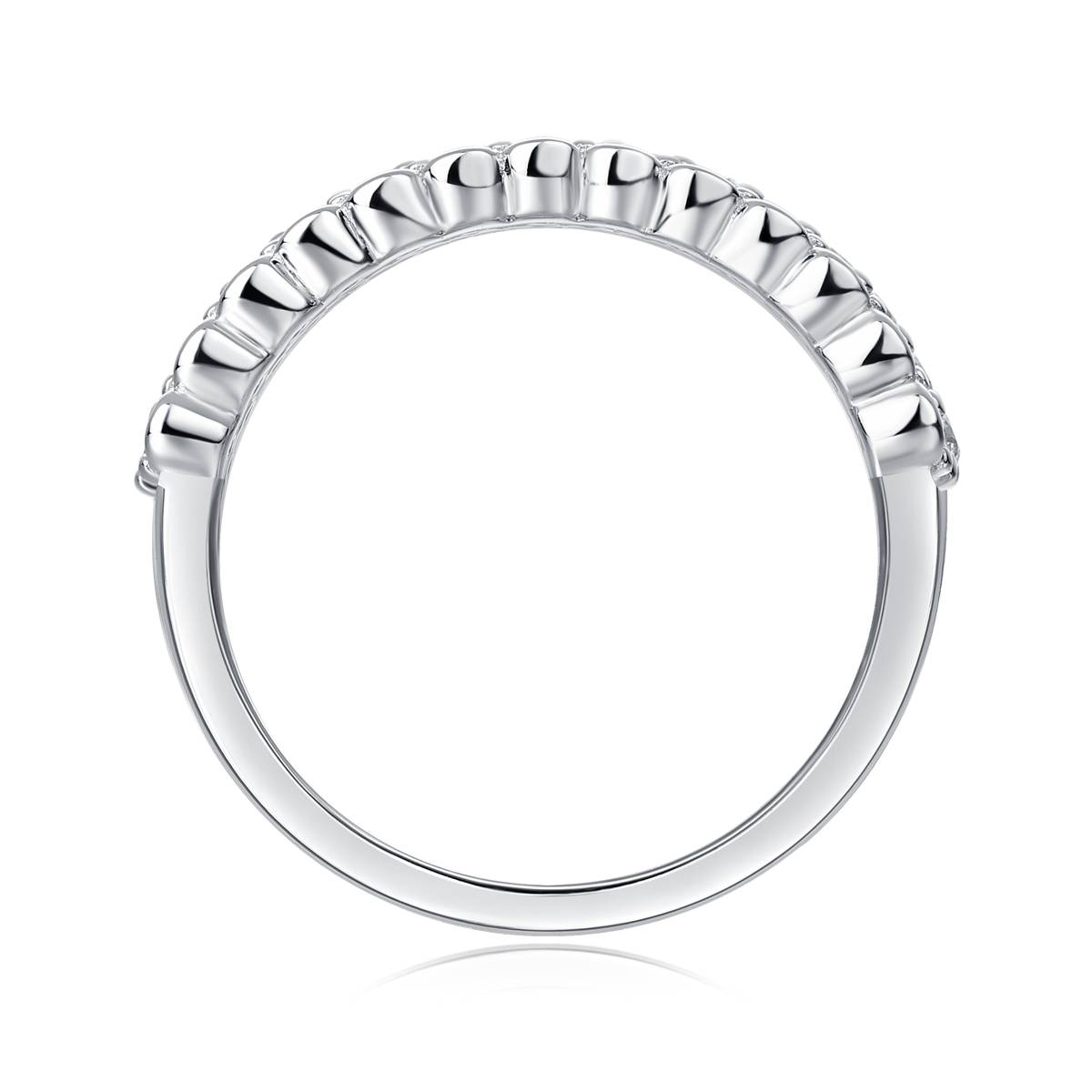 R13059款S925银镀18K白金女戒莫桑钻厘石0.84CT