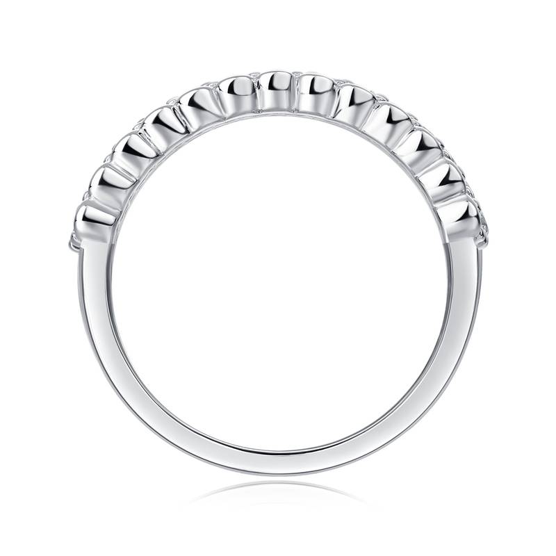 R13059款S925银镀18K白金Women's RingMoissanite厘石0.84ct