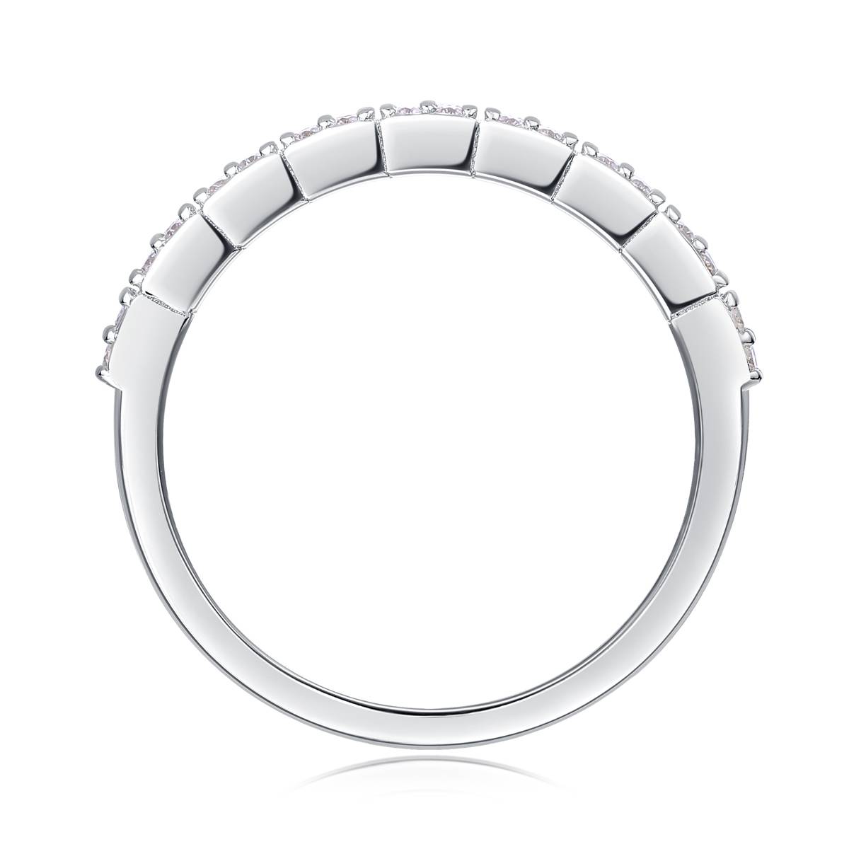 R13043款S925银镀18K白金Women's RingMoissanite厘石0.288ct