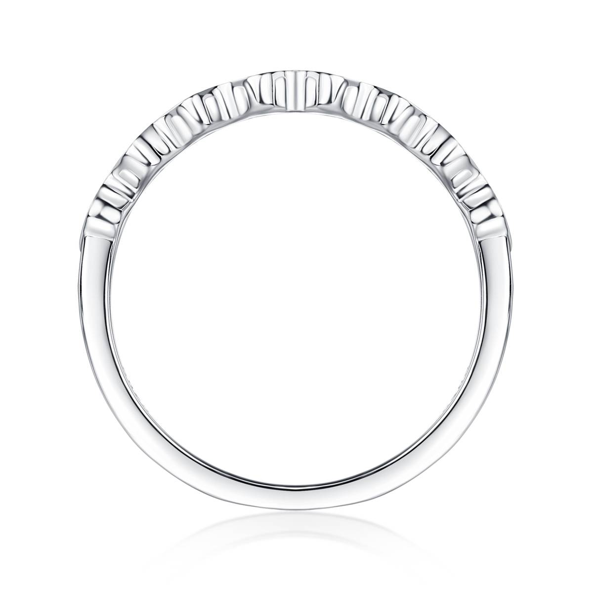 R13062款S925银镀18K白金Women's RingMoissanite厘石0.08ct