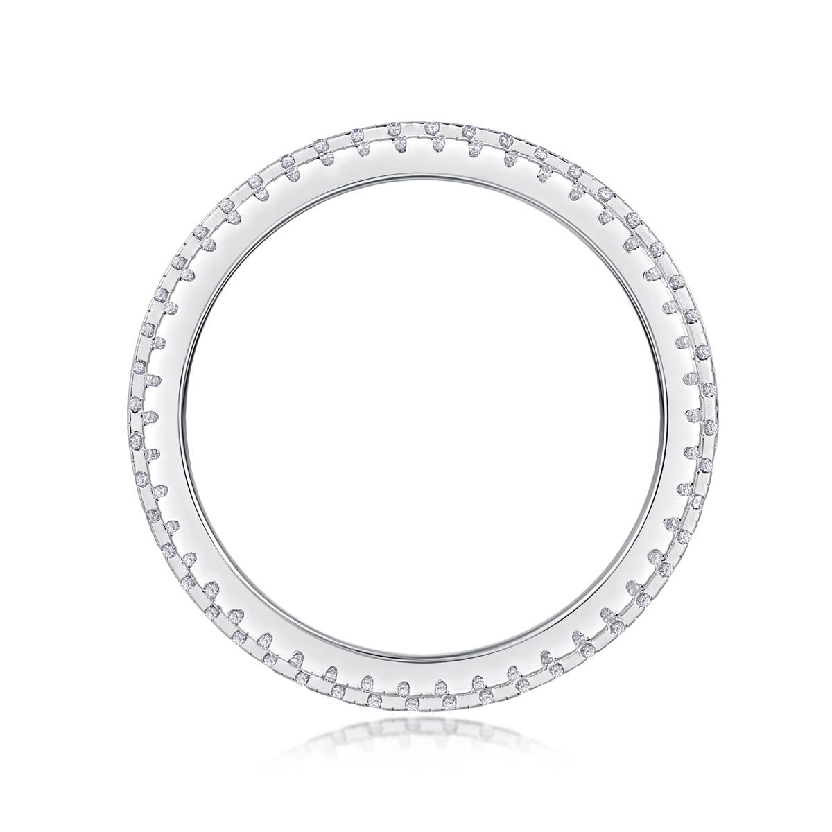 R13044款S925银镀18K白金Women's RingMoissanite厘石0.84ct