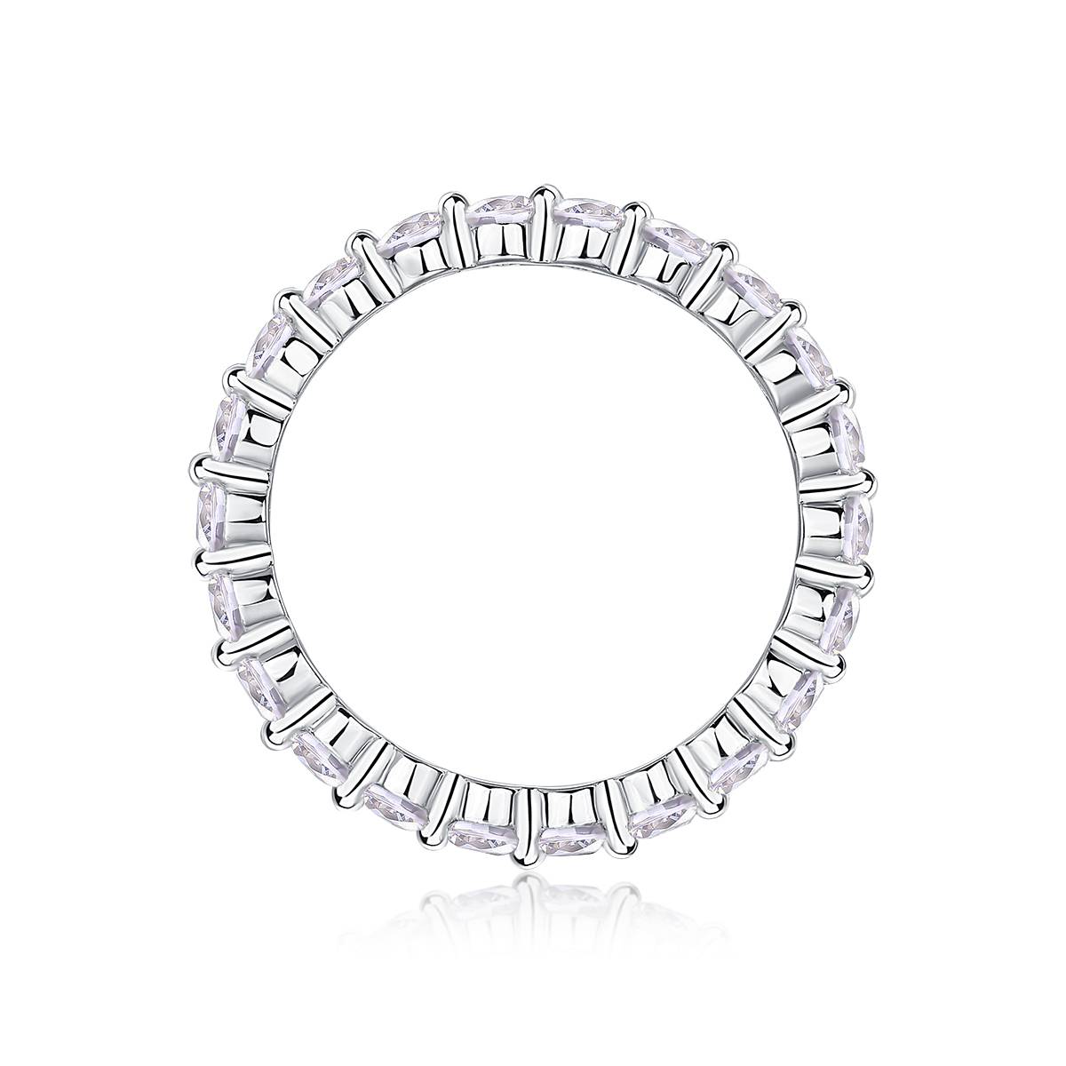 R13141款S925银镀18K白金Women's RingMoissanite厘1.32ct