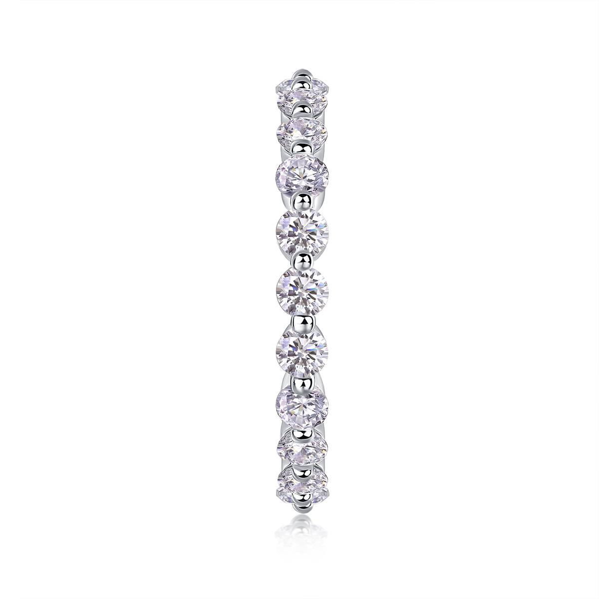 R13141款S925银镀18K白金Women's RingMoissanite厘1.32ct