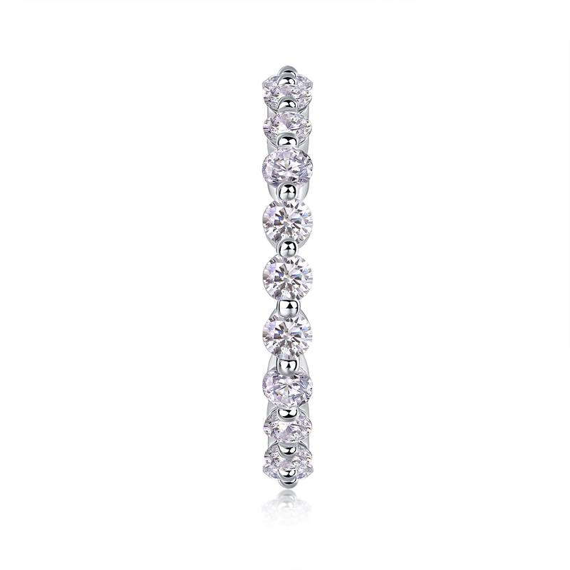 R13141款S925银镀18K白金女戒莫桑钻厘1.32CT