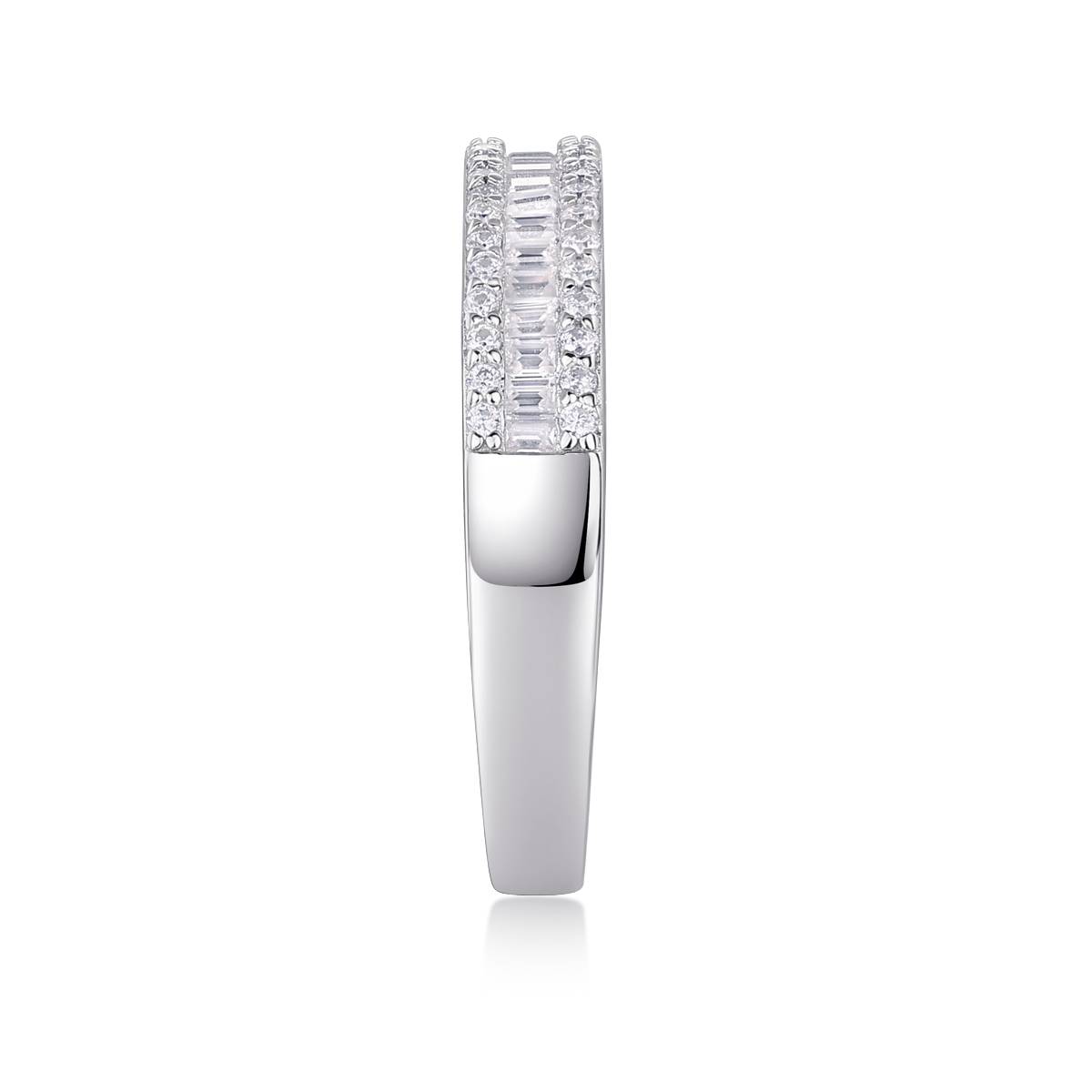 R13129款S925银镀18K白金Women's RingMoissanite厘0.51ct